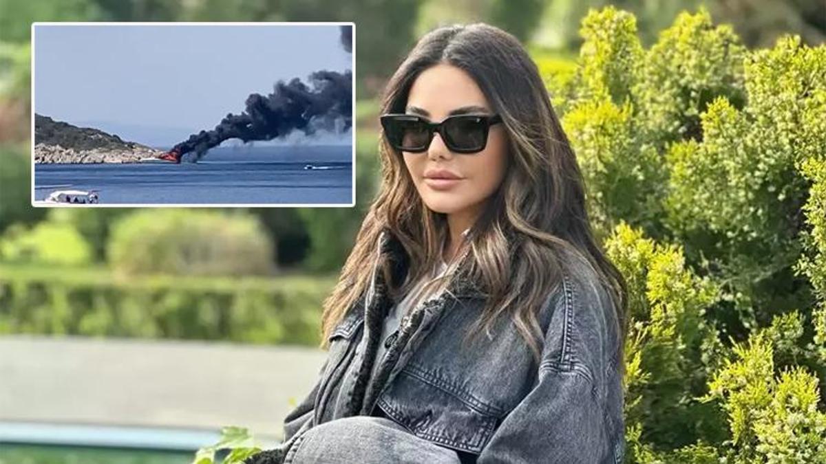 Esra Balamir'in içinde olduğu tekne alev aldı! 'Canımızı zor kurtardık