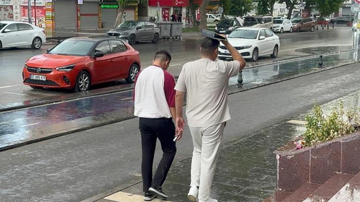 Gaziantep'te yaz yağmuru yağdı!
