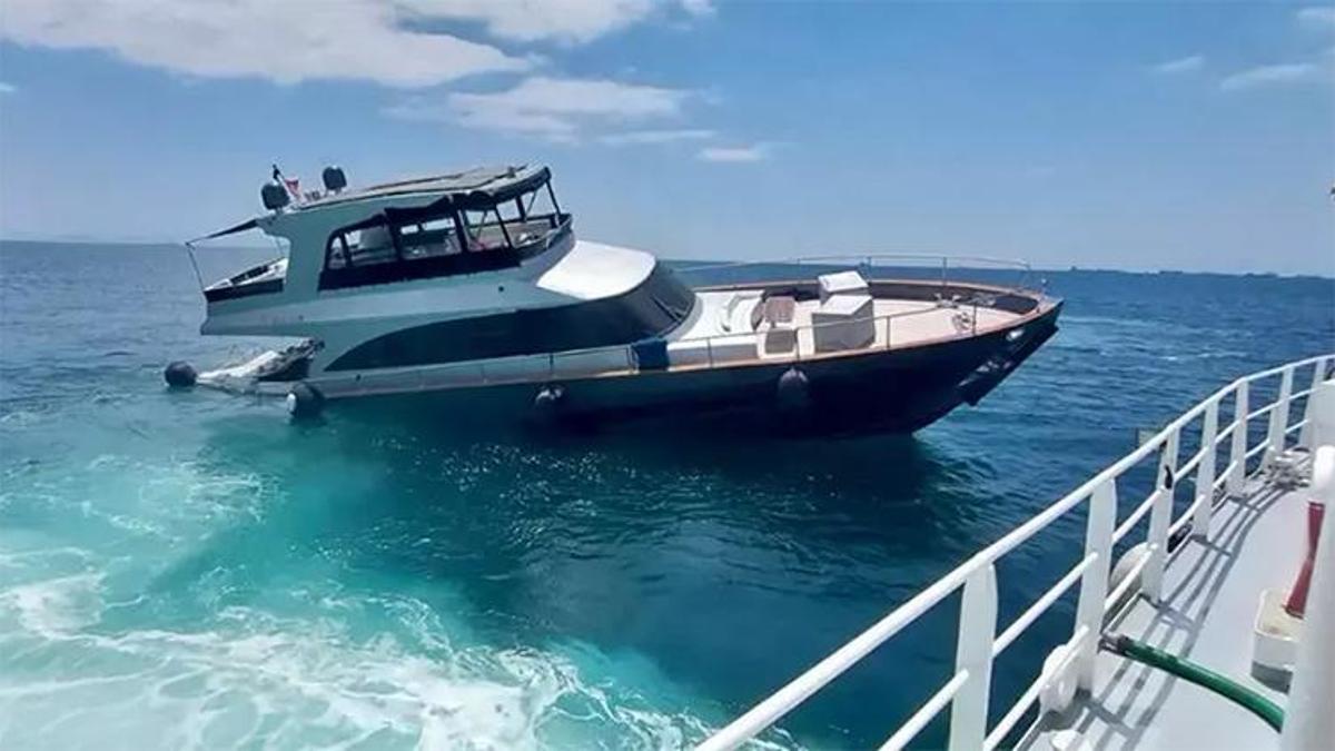 İstanbul'da tekne battı! 8 kişi son anda kurtuldu