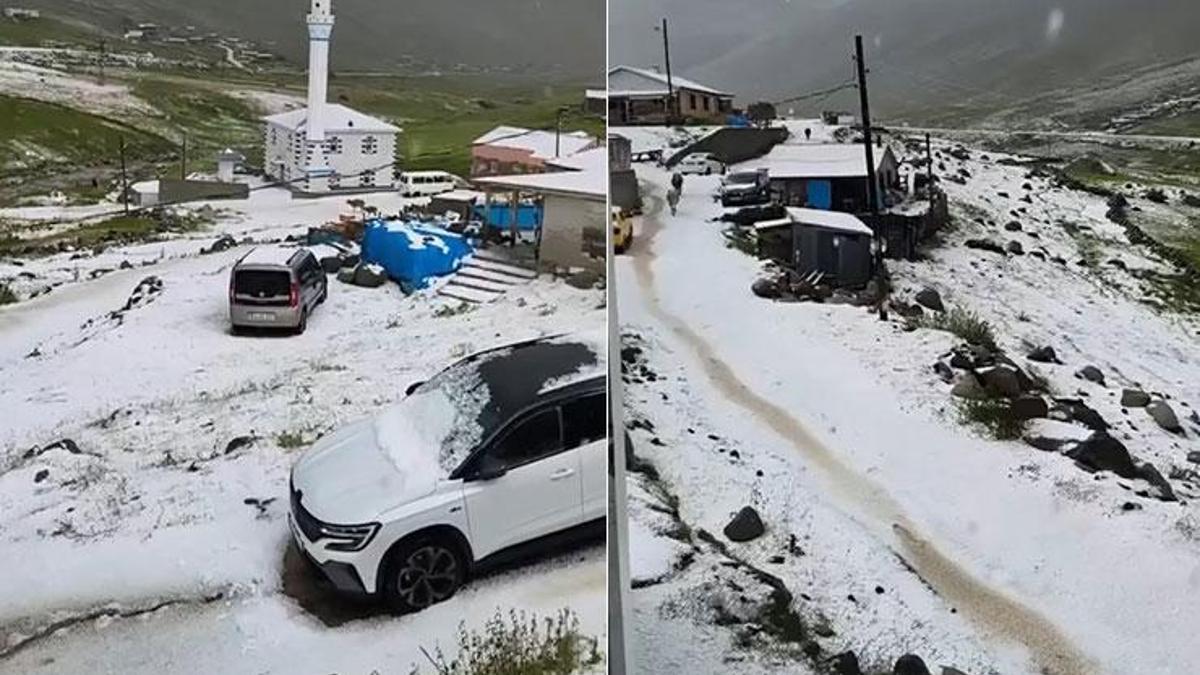 Haziran sonunda kar sürprizi yaşandı