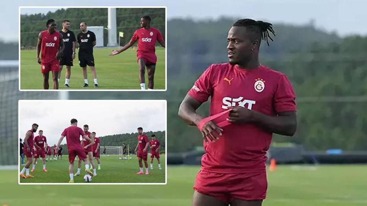 Galatasaray Kemerburgaz'da Michy Batshuayi sahaya indi!