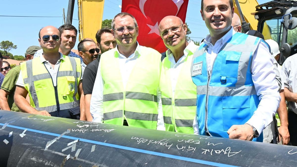 Ayvalık Altınova İçme Suyu Terfi Hattı'nın temeli törenle atıldı