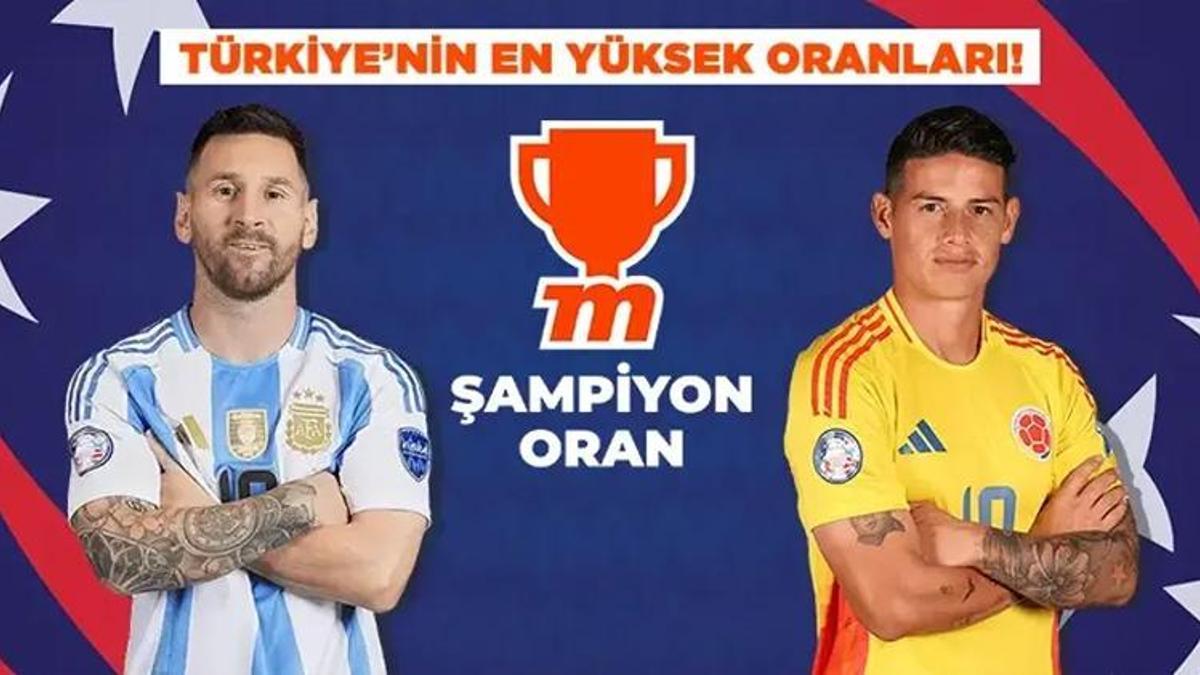Arjantin-Kolombiya maçı canlı bahis seçeneğiyle Misli'de
