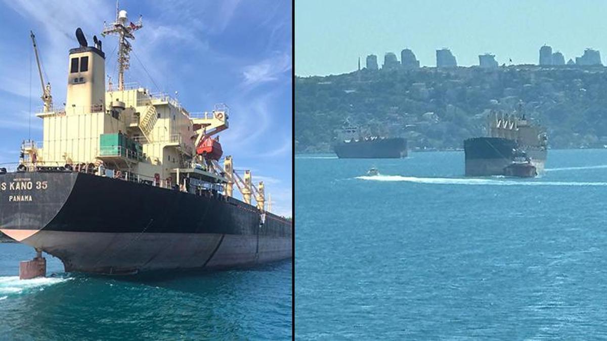 İstanbul Boğazı'nda sıcak saatler! Arızalanan gemi sürüklendi