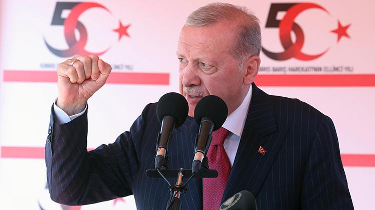 KKTC'de tarihi gün! Cumhurbaşkanı Erdoğan: Kuzey Kıbrıs bizim göz bebeğimizdir canımızdan bir parçadır