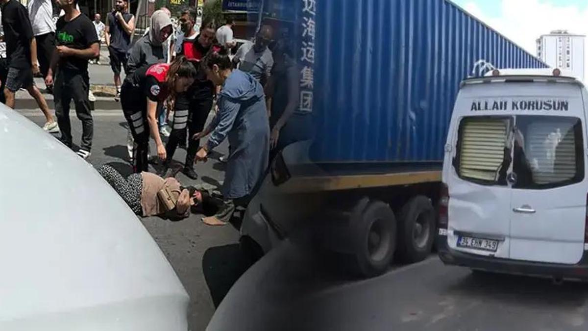 Esenyurt'ta feci kaza: Freni boşalan TIR, 5 araca çarptı! 1 kişi aracın içinde sıkıştı