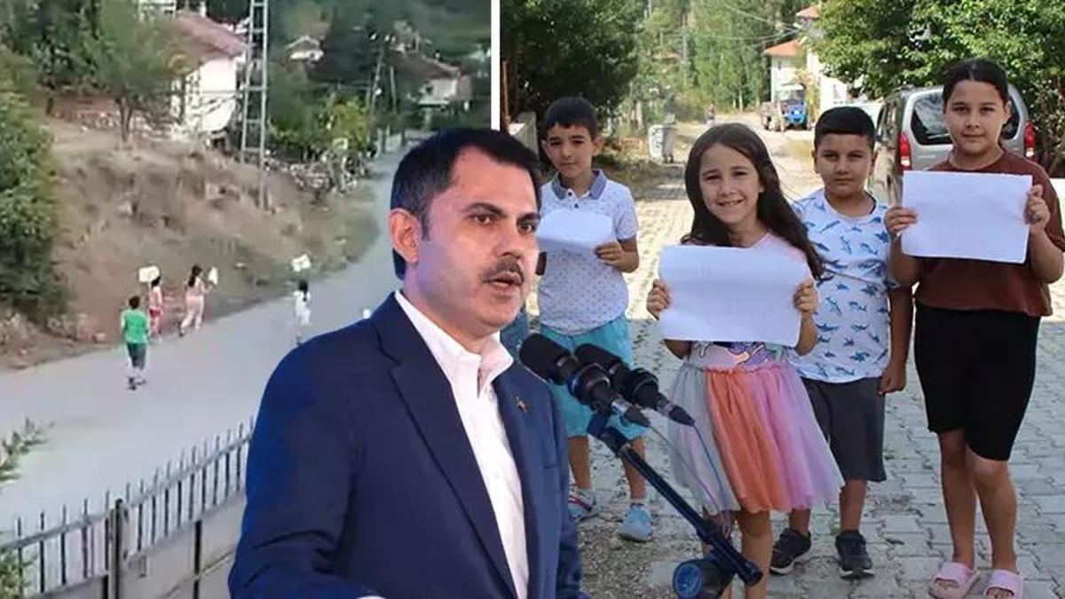 Küçük çocuklar oyun parkı için eylem yapmışlardı! Bakan Kurum talimatı verdi, ödenek ayrıldı