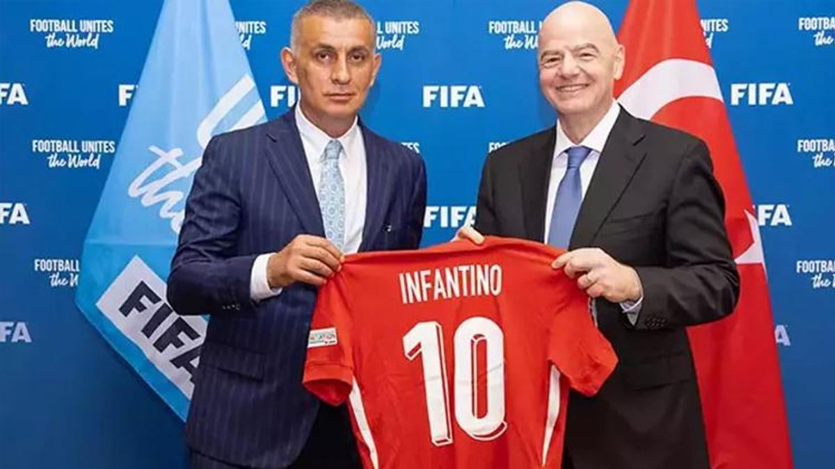TFF Başkanı Hacıosmanoğlu, FIFA Başkanı Infantino ile görüştü