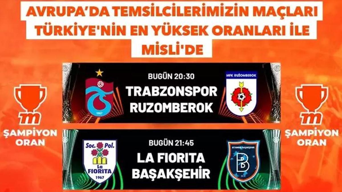 Avrupa'da temsilcilerimizin maçları Misli'de