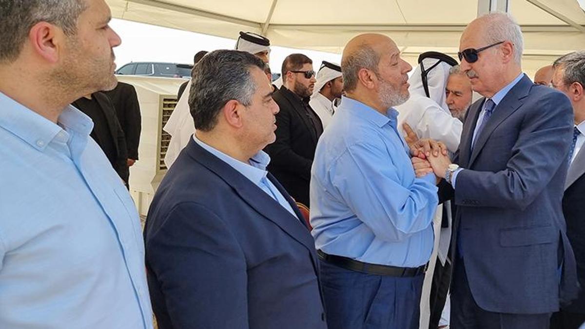 TBMM Başkanı Kurtulmuş ve beraberindeki heyet, Heniyye’nin cenaze törenine katıldı