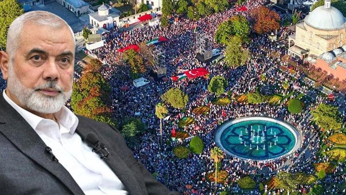 Ayasofya'da Büyük Gazze Mitingi! Binlerce kişi İsrail'i protesto etti