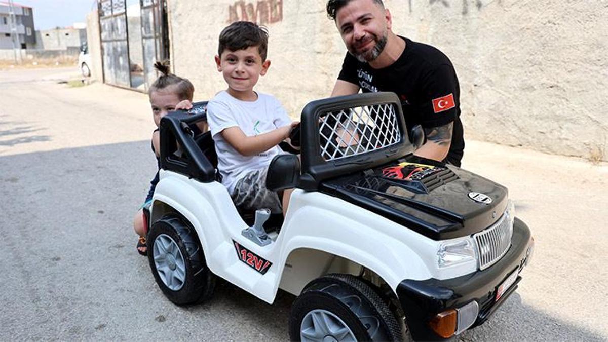 Miniklerin akülü araba sevinci duygulandırdı