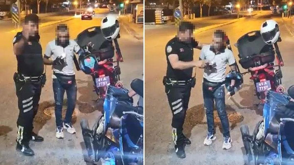 Polis çevreyi rahatsız eden sürücüye önce ceza kesti ardından abartı egzoz sesini dinlettirdi