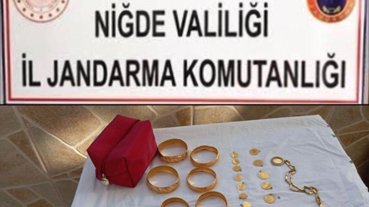 Niğde'de çelik kasadan çalınan 400 bin liralık altın bulunup sahibine teslim edildi