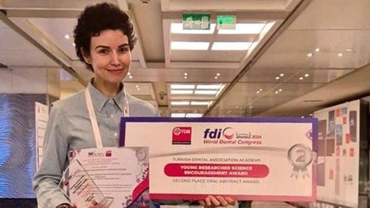 GAÜN'lü akademisyene FDI 2024 Dünya Diş Hekimliği Kongresi'nden ödül verildi