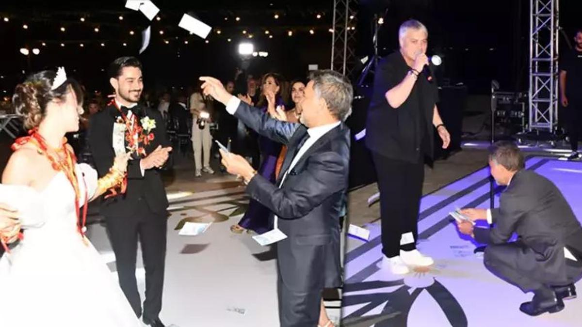 İzzet Yıldızhan oğlunu evlendirdi! Düğünde paralar havada uçuştu