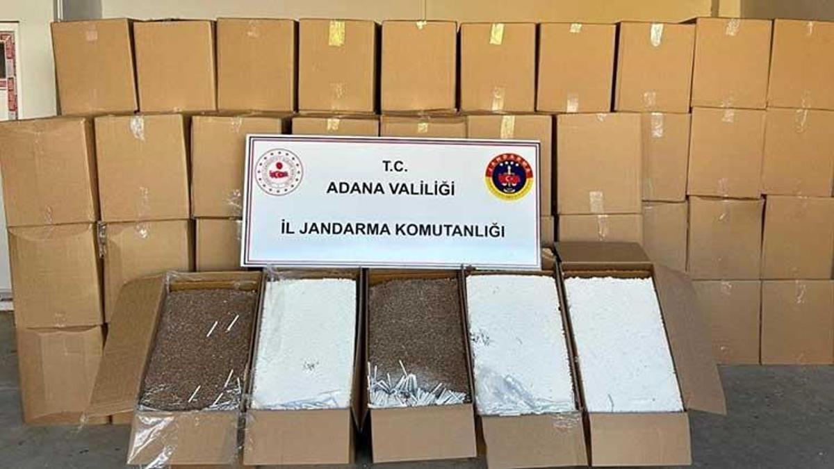 Adana'da 5 milyon kaçak makaron ele geçirildi
