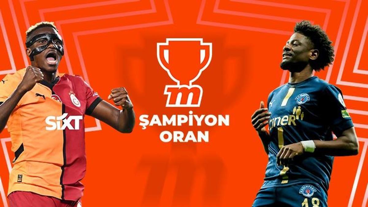 Galatasaray - Kasımpaşa maçı Tek Maç, Canlı Bahis, Canlı Sohbet, Şampiyon Oran seçenekleri ile Misli'de