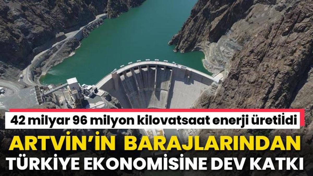 Artvin'in barajlarından Türkiye ekonomisine büyük katkı