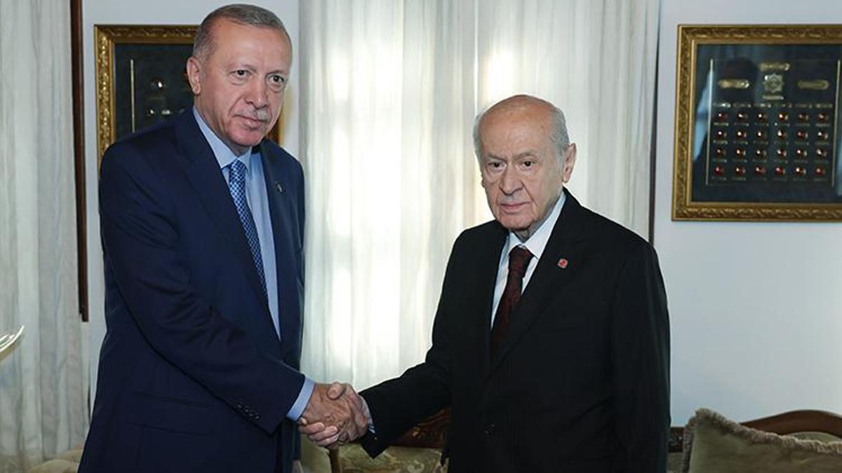 Cumhurbaşkanı Erdoğan, MHP lideri Bahçeli ile görüştü