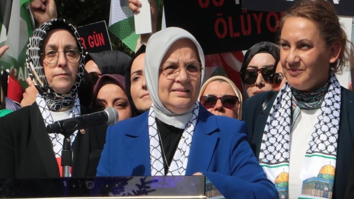 AK Partili Kadınlar Filistin'e destek açıklaması yaptı