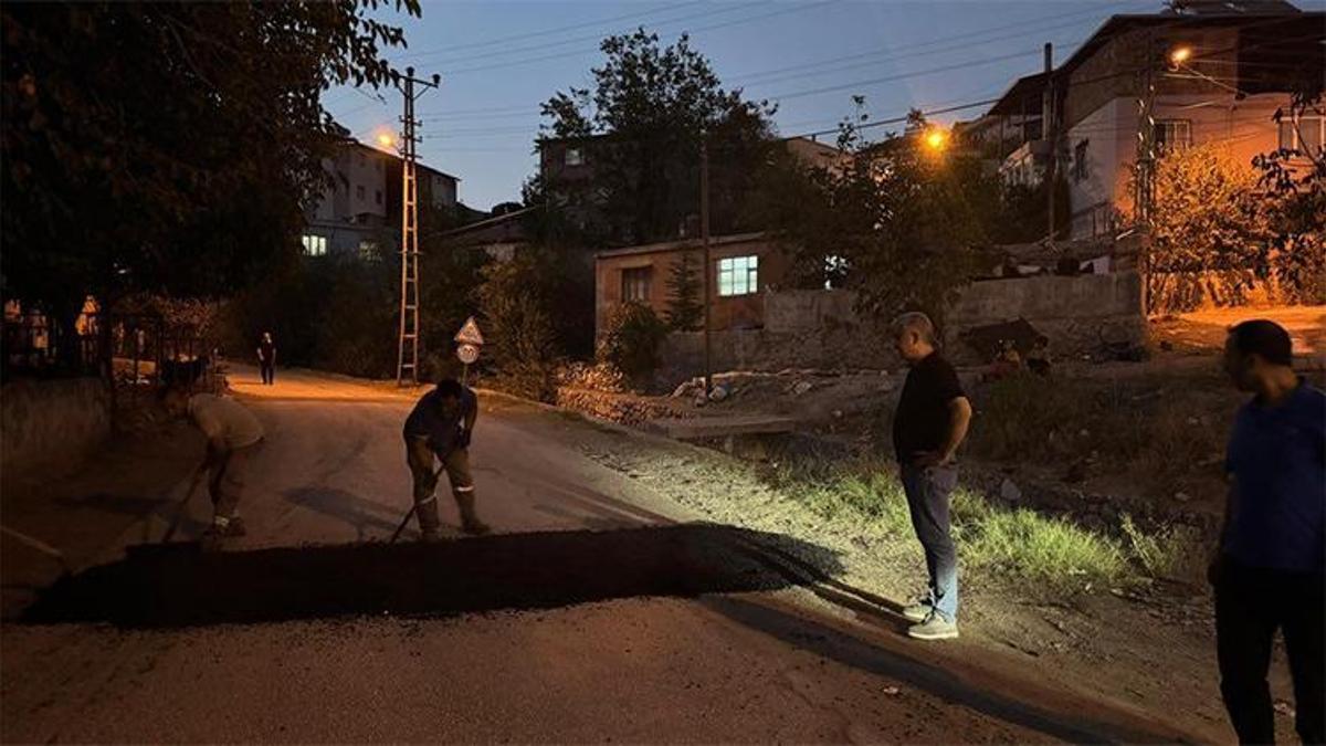 Pozantı'da okul yollarında kasis uygulanıyor!