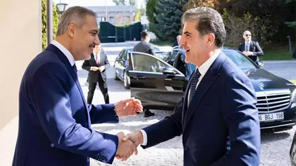 Dışişleri Bakanı Hakan Fidan, IKBY Başkanı Barzani ile görüştü