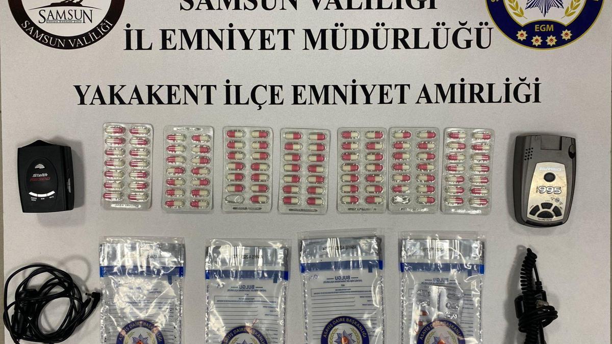 Samsun’da uyuşturucu ve radar tespit cihazı ele geçirildi