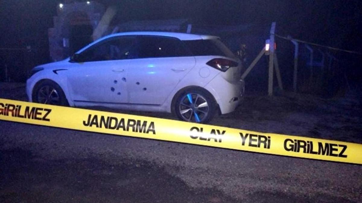 Park halindeki otomobili kurşunladılar