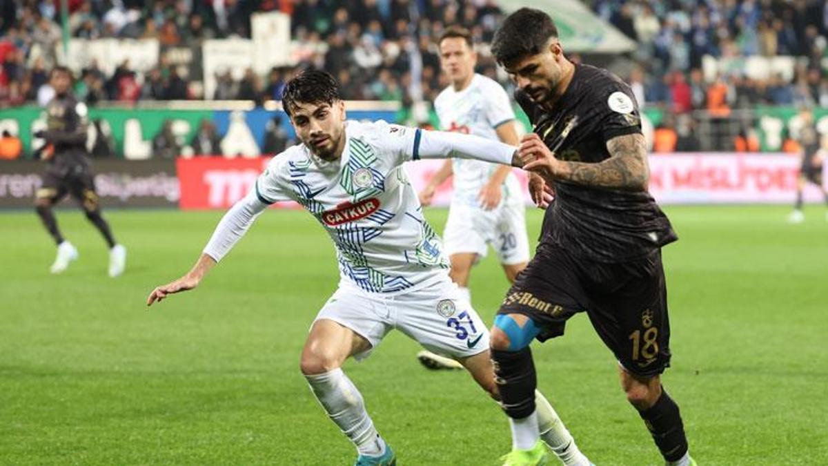 Çaykur Rizespor Trabzonspor maçında büyük çekişme ve 4 gol vardı!