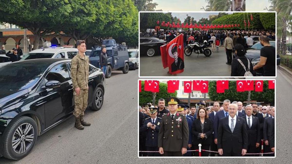 Adana’da Atatürk için hayat iki dakika durdu