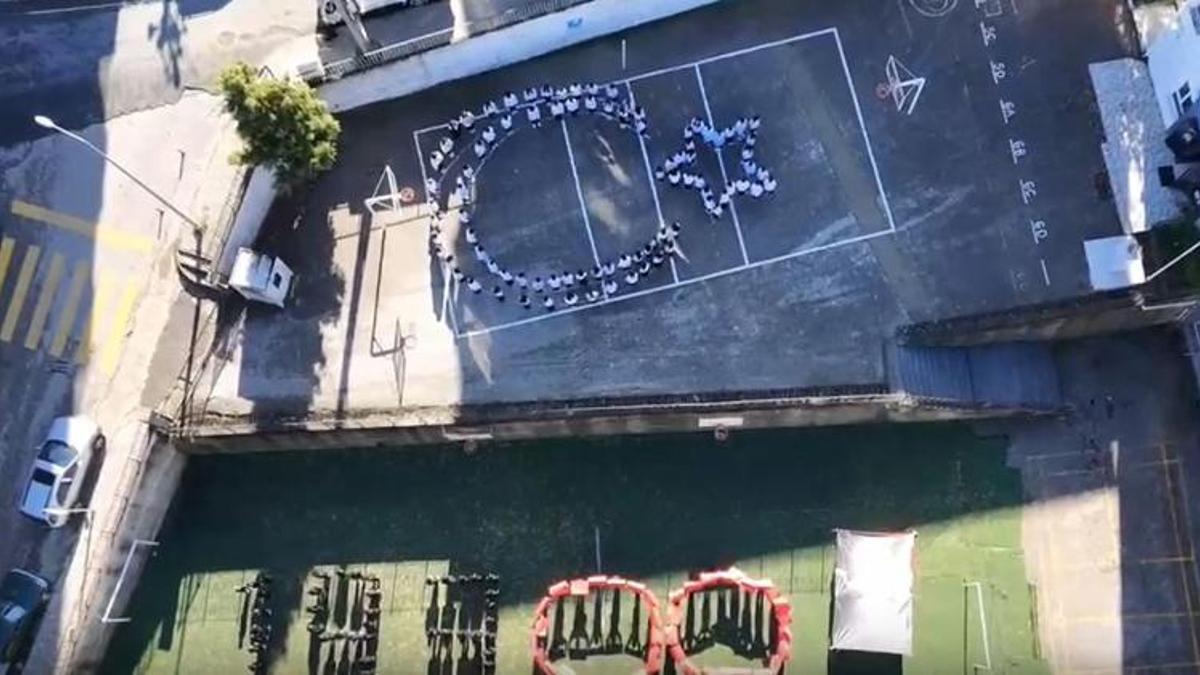 Giresun'da öğrencilerden "1938" koreografisi