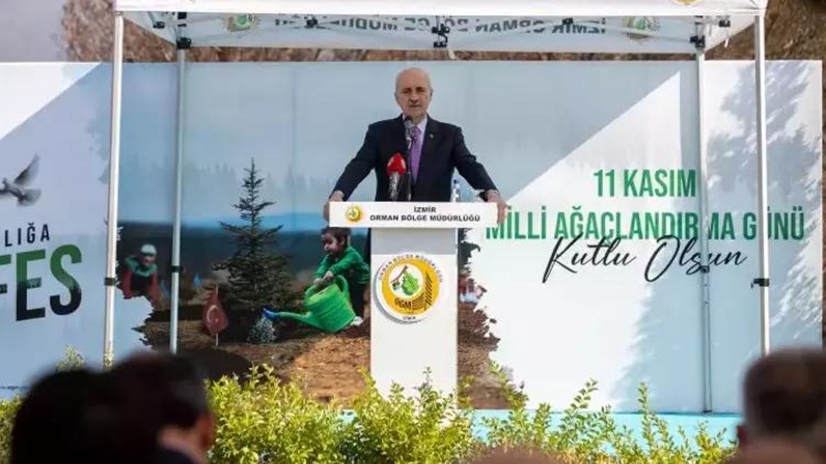 TBMM Başkanı Numan Kurtulmuş, İzmir'de fidan dikim törenine katıldı