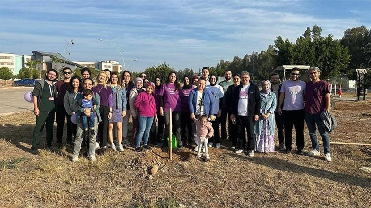 Yüreğir'de fidanlar prematüre bebekler için toprakla buluştu