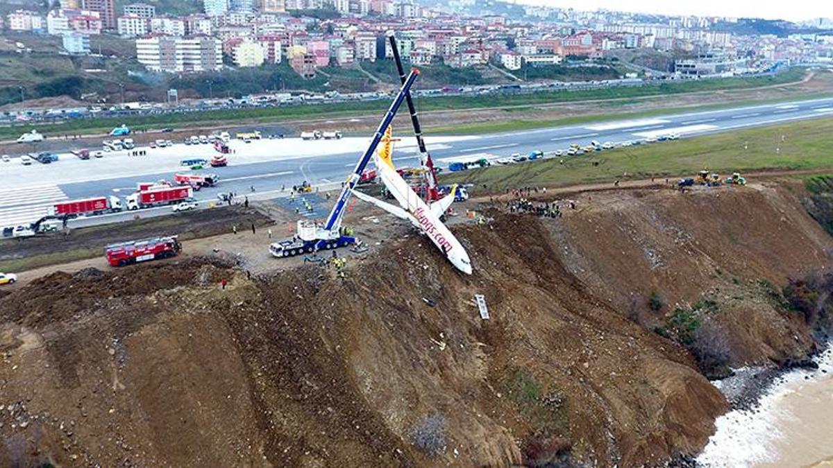 Trabzon'da deniz kenarında duran uçak davasında pilotlara ceza talebi