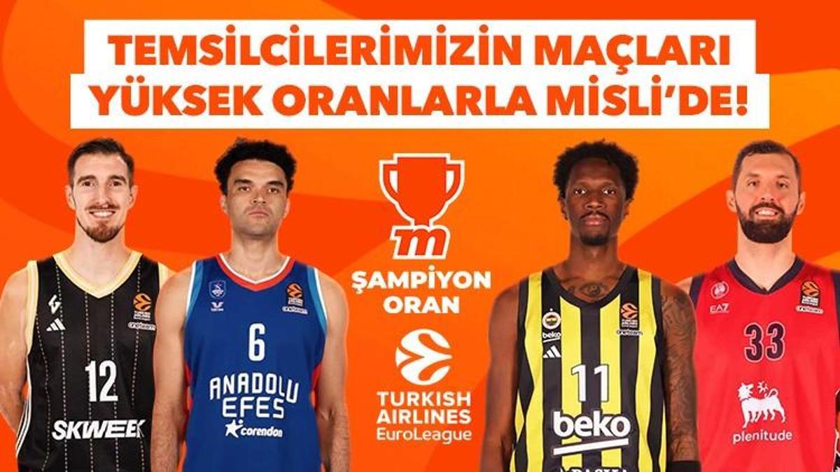 Fenerbahçe Beko ve Anadolu Efes zafer için sahada, yüksek oranlar Misli'de!