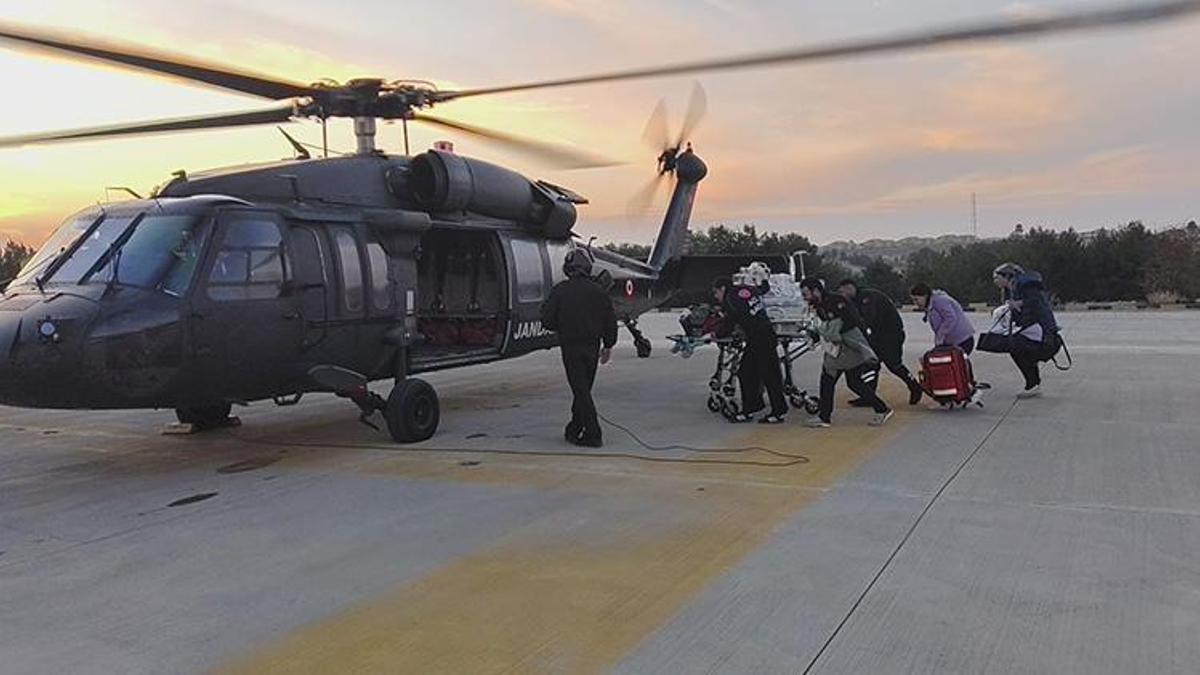 Askeri helikopter 2, 5 aylık Kenan bebek için kalktı