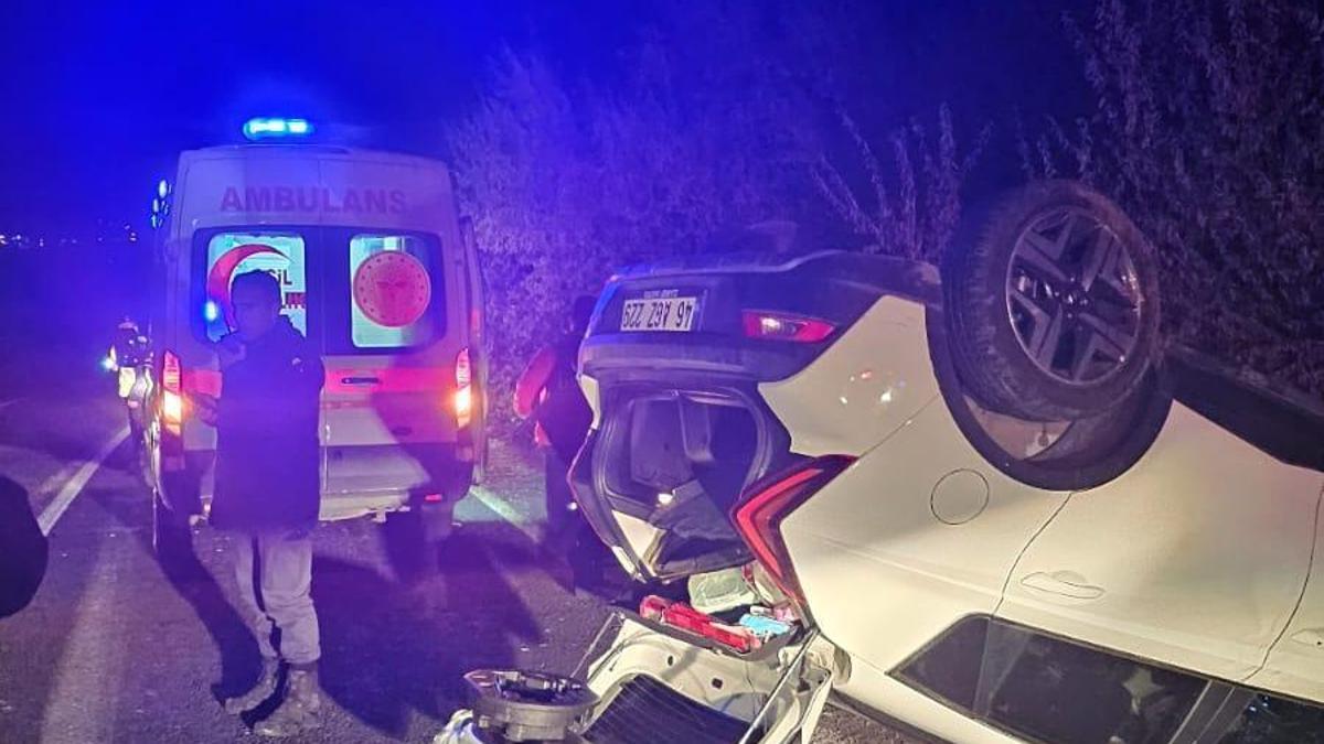 Nevşehir'de otomobil takla attı: 4 yaralı