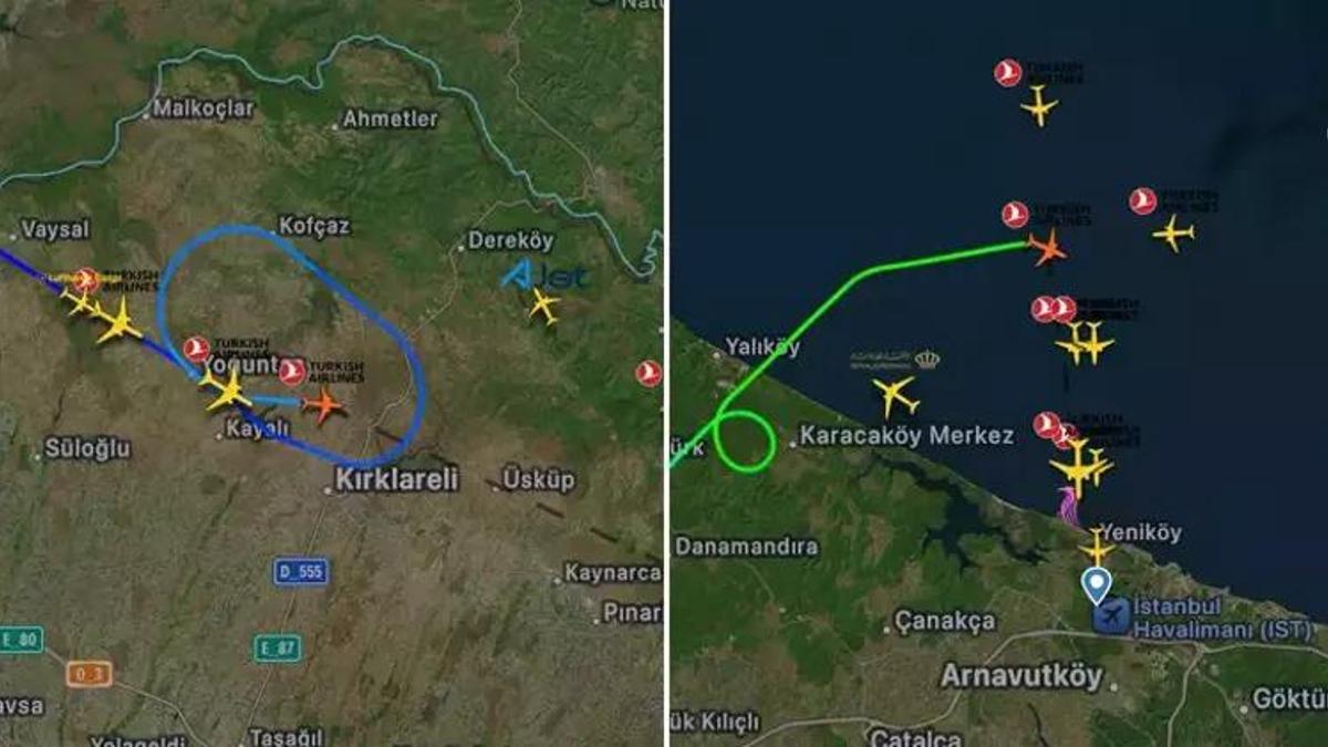 İstanbul’da uçaklar, Cümülonimbus bulutları nedeniyle havada tur atıyor