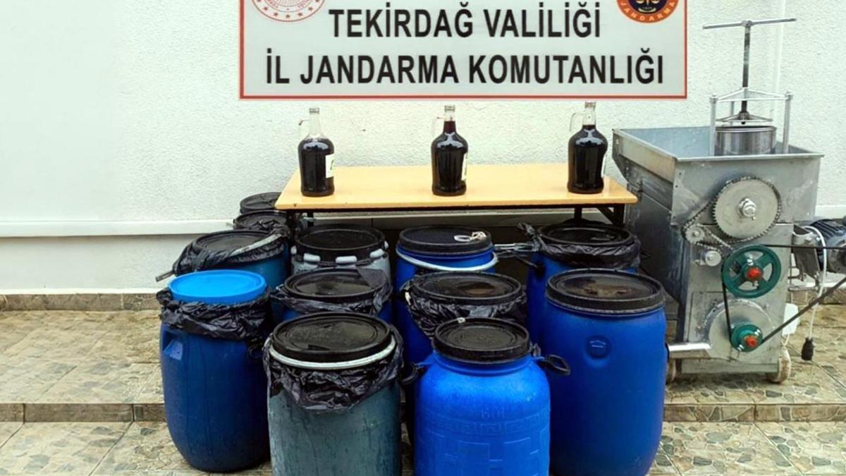 Tekirdağ'da 399 litre 'sahte şarap' ele geçirildi