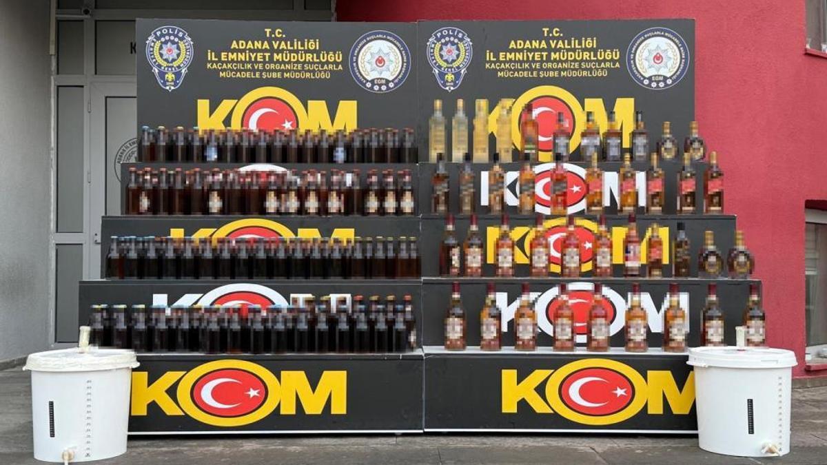 Adana’da yılbaşı öncesi sahte içki operasyonları sürüyor: 2 kişi gözaltında