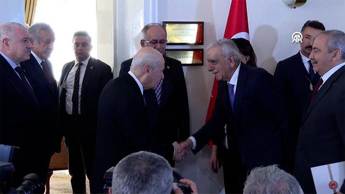 DEM Parti heyeti, TBMM Başkanı Kurtulmuş ve Bahçeli ile görüştü