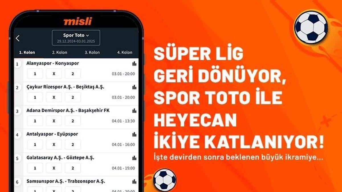 Süper Lig geri dönüyor, Spor Toto ile heyecan ikiye katlanıyor! İşte devirden sonra beklenen büyük ikramiye…