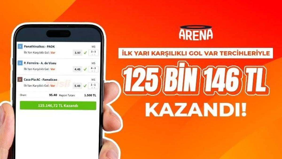 İlk Yarı Karşılıklı Gol Tercihleriyle 125 Bin 146 TL Kazandı!