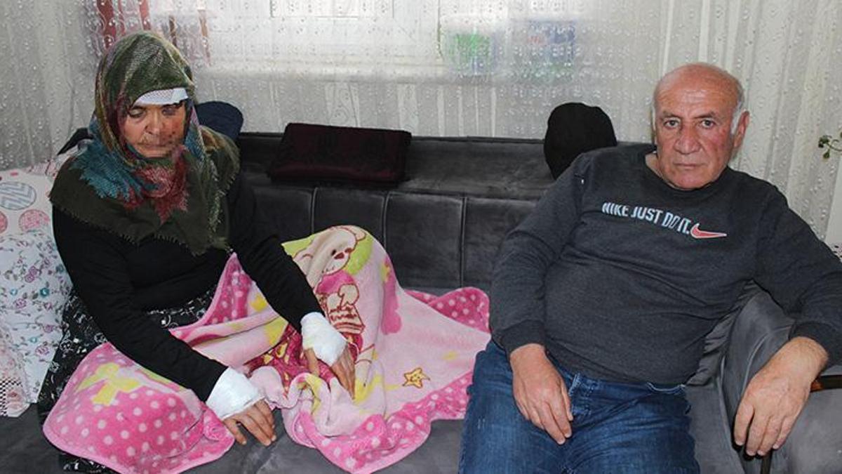 Aksaray'da kızlarına yemeğe giden karı koca, onların köpeğinin saldırısına uğradı