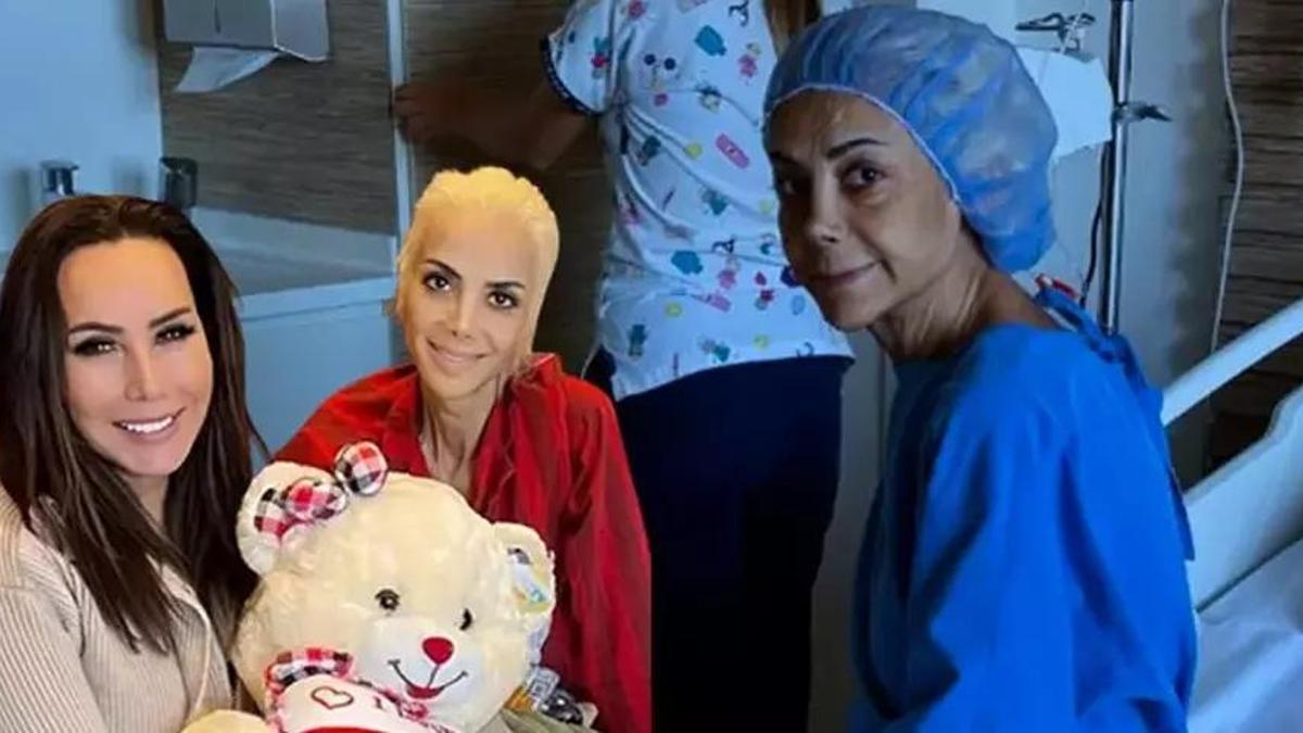 Asena'dan kanser tedavisi gören Tanyeli'ye hastanede duygusal ziyaret