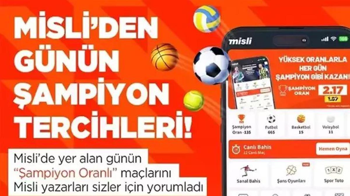 Fenerbahçe işi ilk yarıdan bitirir, Real Madrid gollü galibiyet alır ! işte Misli’den günün şampiyon tercihleri