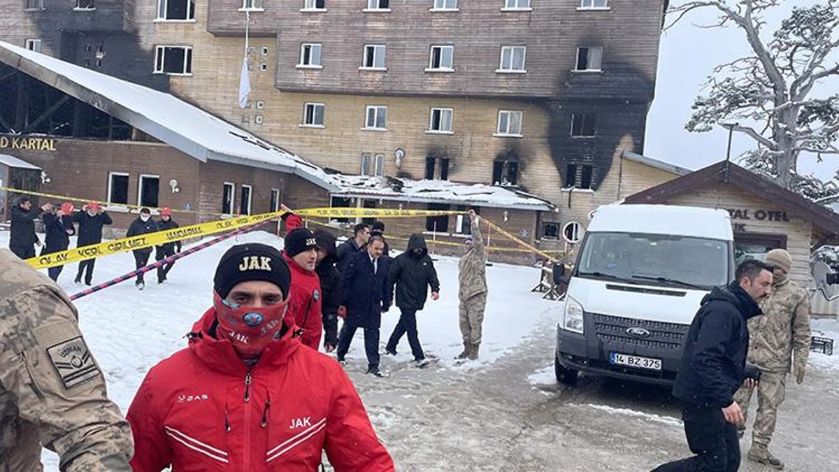 Bolu Cumhuriyet Başsavcısı, facianın yaşandığı Grand Kartal Otel'de inceleme yaptı