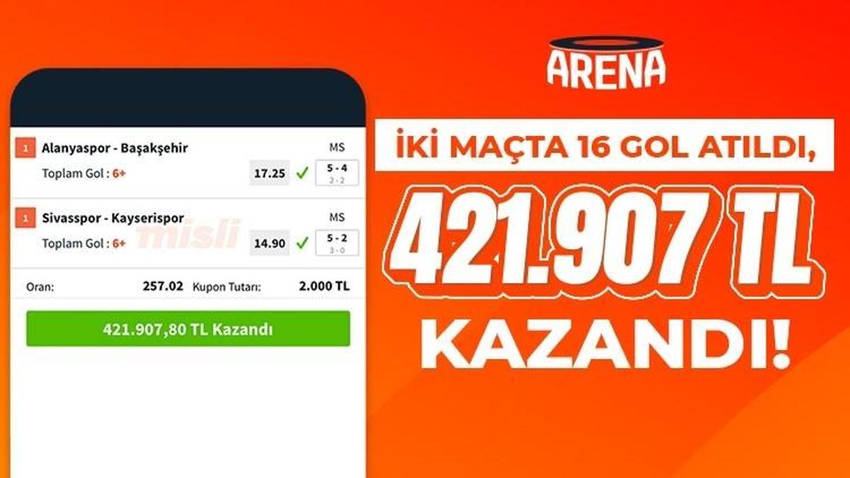 İki maçta 16 gol atıldı, 421.907 TL kazandı!