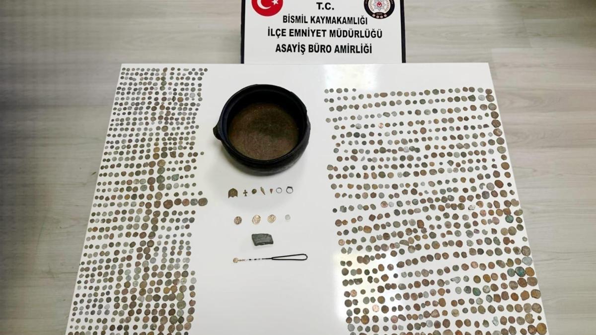 Diyarbakır’da tarihi eser ve uyuşturucu operasyonunda 1 gözaltı